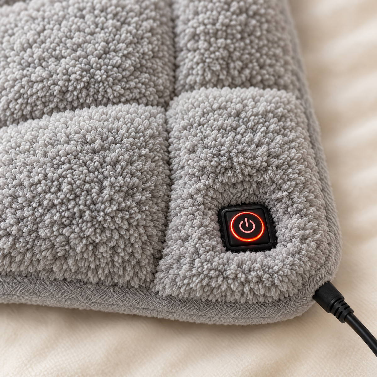 One-touch power button and USB cable