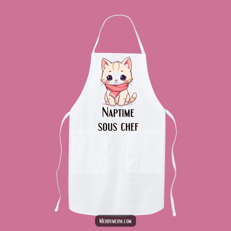 Funny Cozy Cat Scarf Apron: Cook Up Laughs in Adorable Feline Style