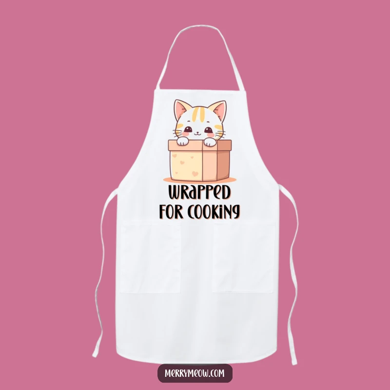Funny Happy Cat Gift Box Apron: Cook with Cheer, A Hilarious Chef Gift!
