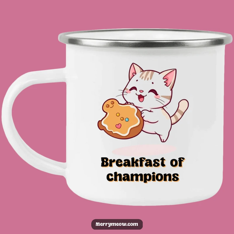 Funny Cat Cookie Pounce Camping Mug: Outdoor Fun, Hilarious Funny Gift