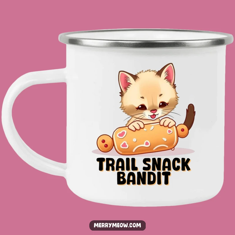 Funny Siamese Kitten Cookie Camping Mug: Playful Outdoor Fun Funny Gift
