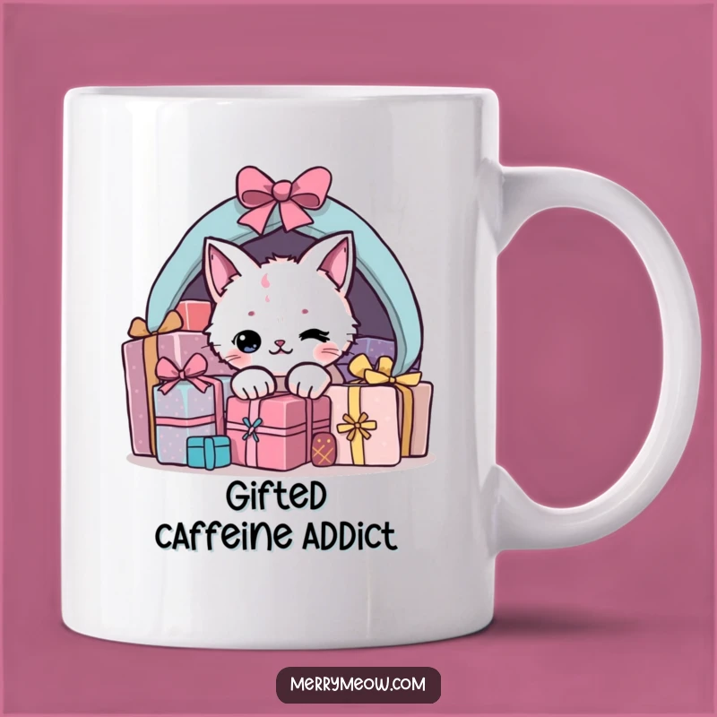 Funny Present Cat Mug: Sneaky Feline Fun for Coffee Lovers