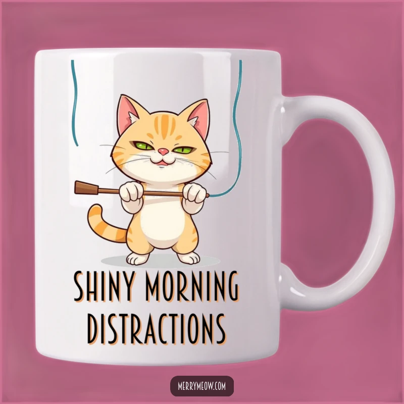 Funny Mischievous Cat Tinsel Mug: Holiday Hijinks Caught, A Hilarious Gift!