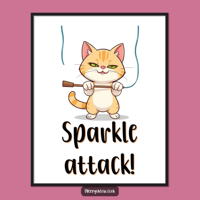 Funny Mischievous Cat Tinsel Digital Art: Instant Holiday Joy, A Hilarious Gift!