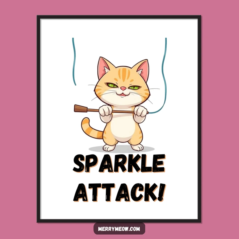 Funny Mischievous Cat Tinsel Poster: Decorate with Holiday Hijinks, A Hilarious Gift!