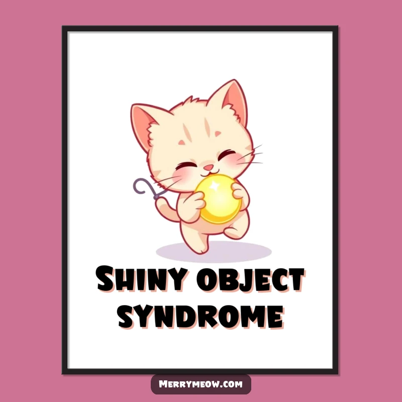 Funny Kitten Ornament Chase Poster: Bring Festive Fun Home