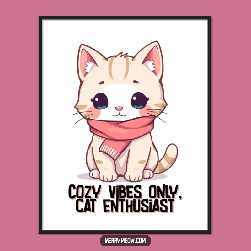 Free Printable Cozy Cat Wall Art - Funny Downloadable Feline Decor