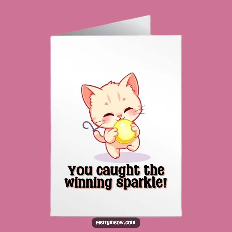 Free Printable Kitten Ornament Congrats Card: Playful Downloadable Gift