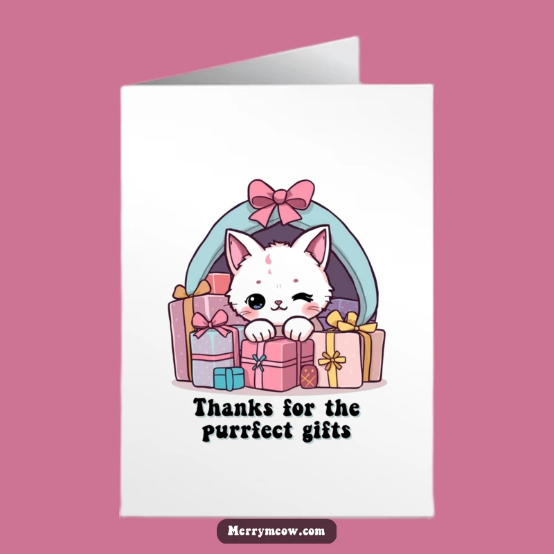 Thank You Free Printable Mischief Cat Card: Playful Downloadable Gratitude