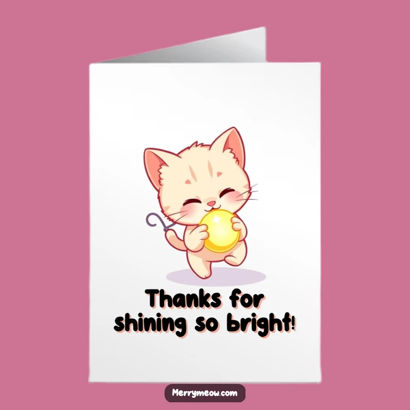 Free Printable Kitten Ornament Thank You Card: Playful Downloadable Gift