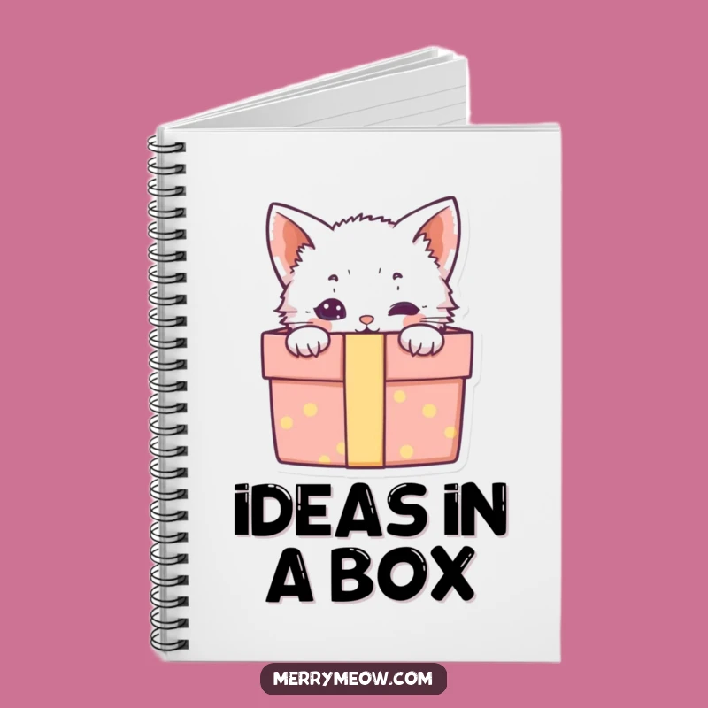 Funny Kitten Gift Box Notebook: Jot Down Ideas with Cute Surprise