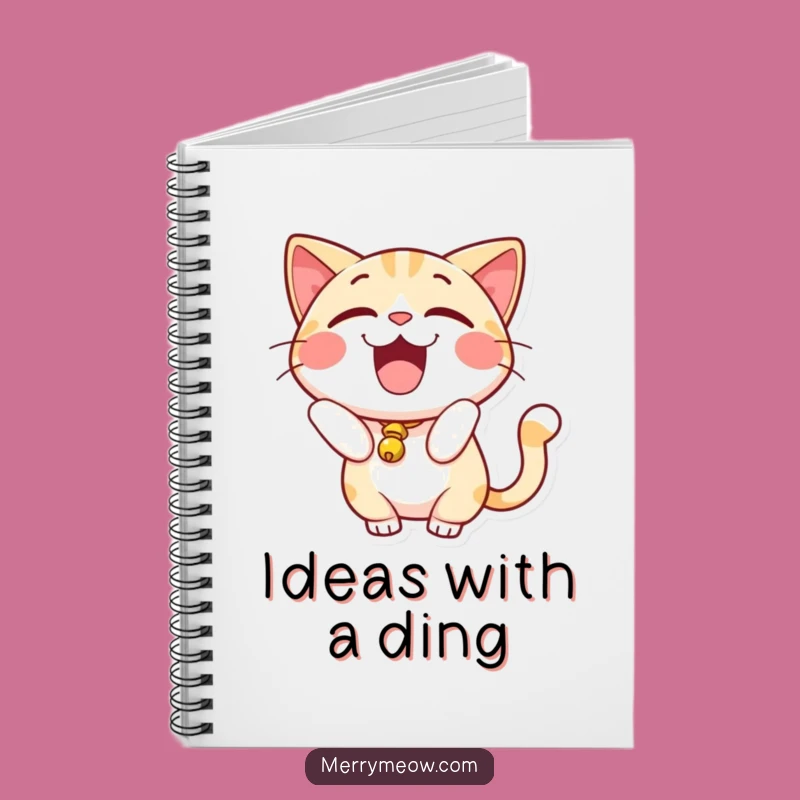 Funny Excited Cat Bell Tail Notebook: Jot Down Your Fun Ideas, A Hilarious Gift!