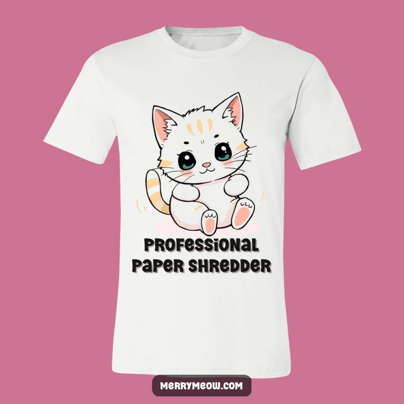 Funny Cat Rolling in Wrapping Paper T-Shirt: Hilarious Feline Holiday Apparel