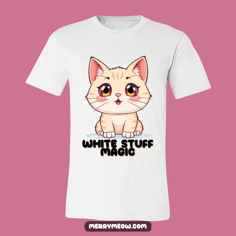 Funny Snow Watching Cat T-Shirt: Embrace Winter Joy with Hilarious Feline Style