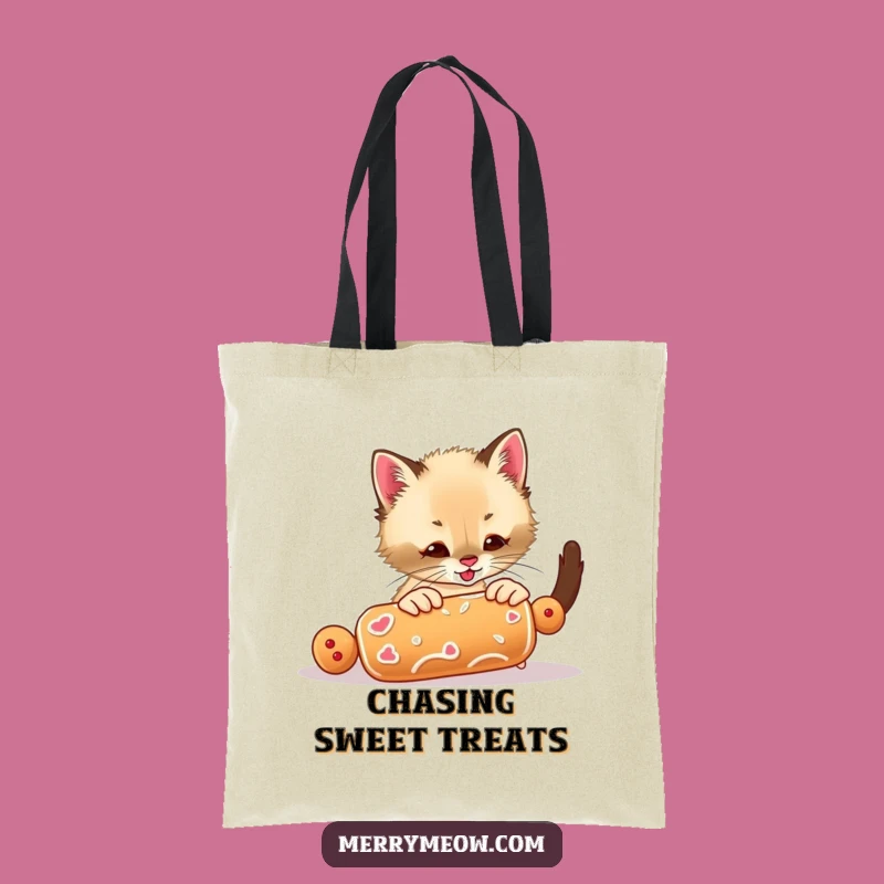 Funny Siamese Kitten Cookie Tote: Playful Accessory Funny Gift