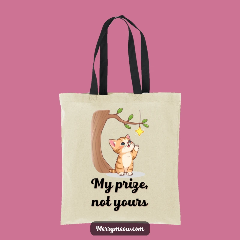 Funny Tabby Kitten Star Tote: Whimsical Feline Accessory Funny Gift